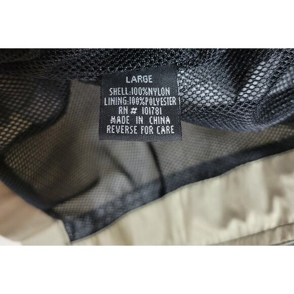 AMAX Mens Fishing Vest Large Tan Full Zip Pockets Nylon Water Resistant - Picture 5 of 13